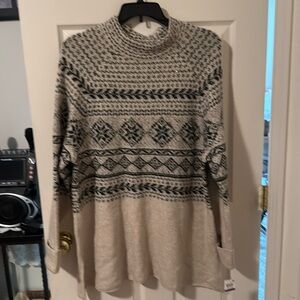 Long sleeve winter themed sweater nylon polyester and spandex